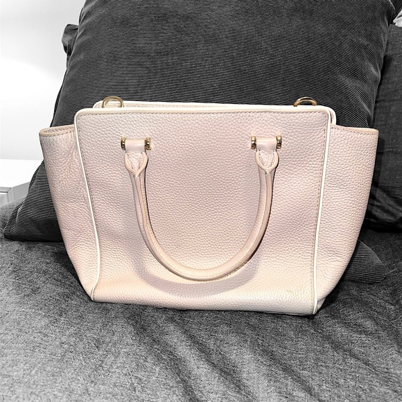 Kate Spade Blush Pink Pebbled Leather Tote Bag w Crossbody Strap - Picture 2 of 10